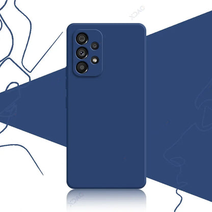 Original Official Soft Case for Samsung Galaxy A13 A23 A33 A53 A73 SamsungA33 SamsungA53 SamsungA73 Square Liquid Silicone Cover