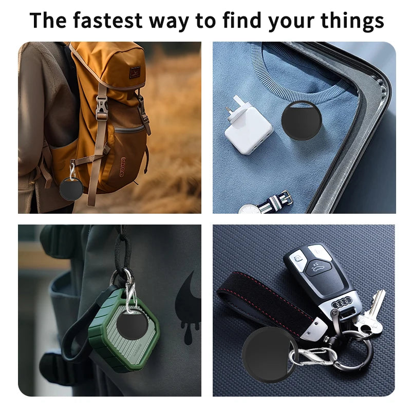 1/4 Pack Smart Tag for Apple Find My – Bluetooth Item Tracker with Left Behind Alert & Loud Beep for Keys Wallet Luggage Finder