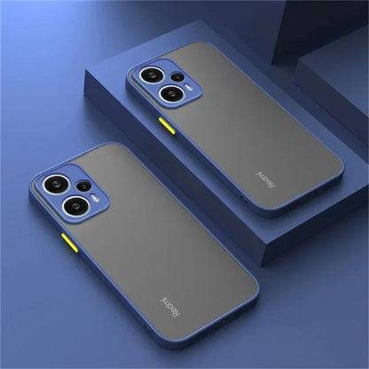 Luxury Matte Armor Case for Xiaomi Note 12 Turbo 13 11 10 Pro Plus 5G Shockproof Bumper Phone Cover For Redmi 12 12C 10 10C 4G