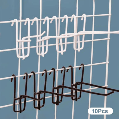 10Pcs Durable 5/10/15/20cm Screen Hooks 3.3mm Thickness Supermarket Iron Wire Mesh Hanging Hooks Iron Grid Hooks For Screen Grid