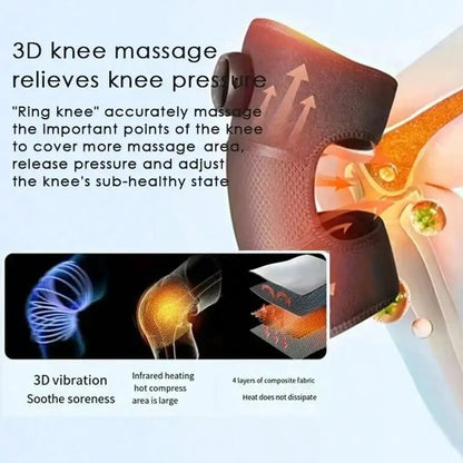 Heated Vibrating Knee Massage Pad with LED Display