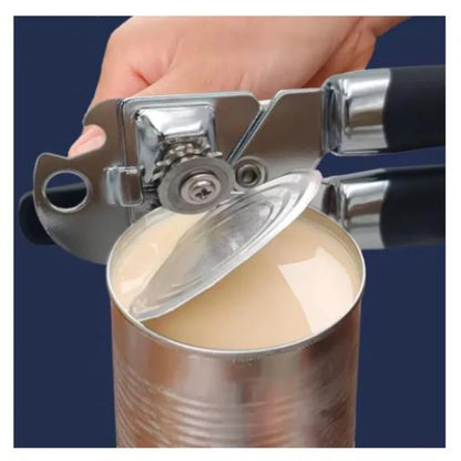 Multifunctional Manual Can Opener Stainless Steel Smooth Edge Tin & Bottle Opener Kitchen Tool