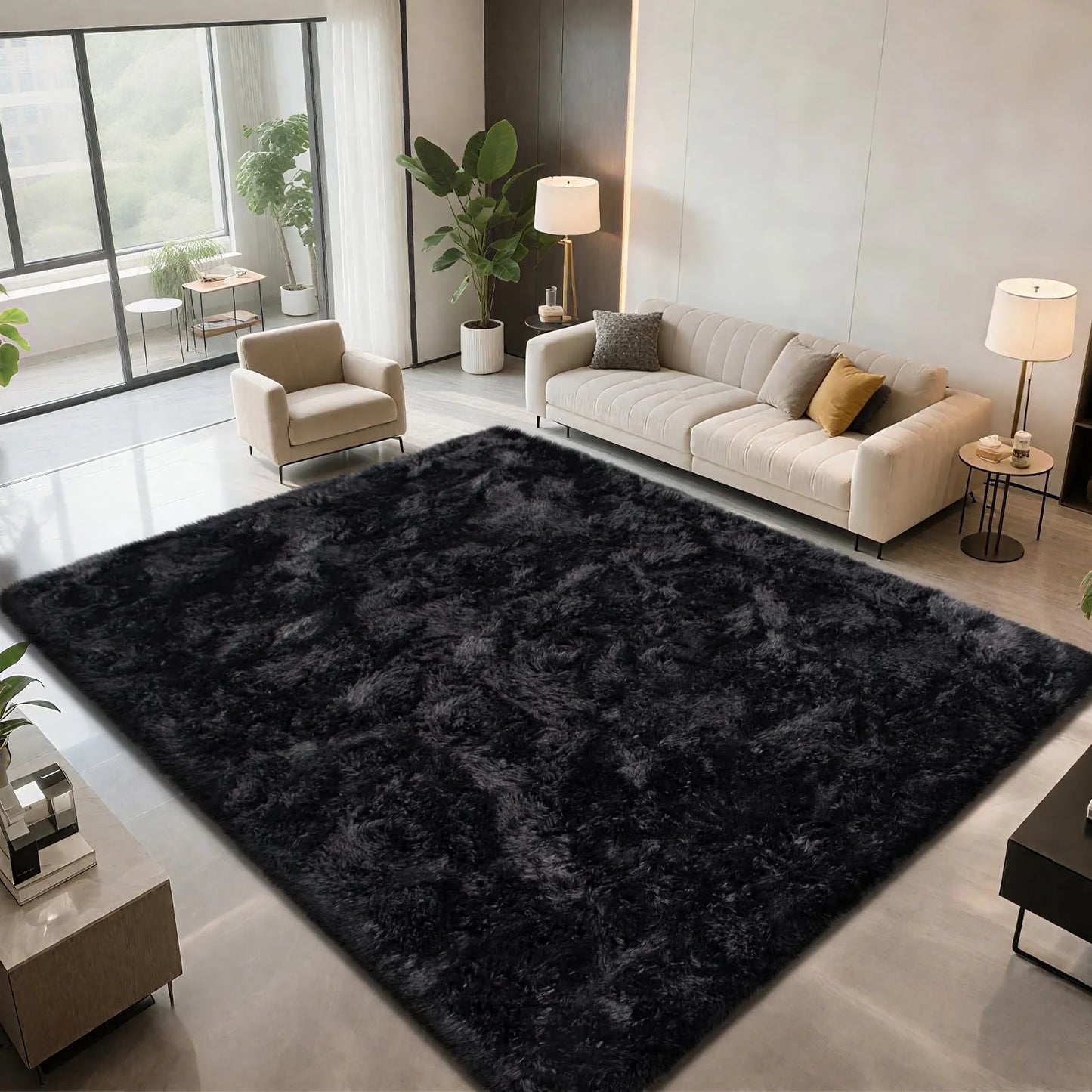 VIKAMA Ultra-Soft Puffy Rug — Bedroom & Living Room Carpet