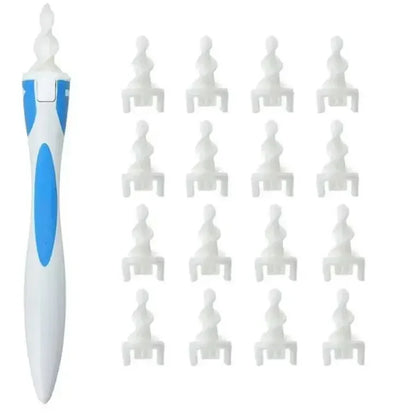 Ear Wax Remover Tool Ear Cleaner with Soft Silicone 16 Replacement Tips Simply To Grab Extract Earwax
