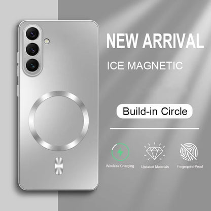 AG Magnetic Matte Silicone Case For Samsung A14 A15 A16 A17 A34 A35 A36 A54 A55 A56 A37 A57 Shockproof Hard PC Bumper