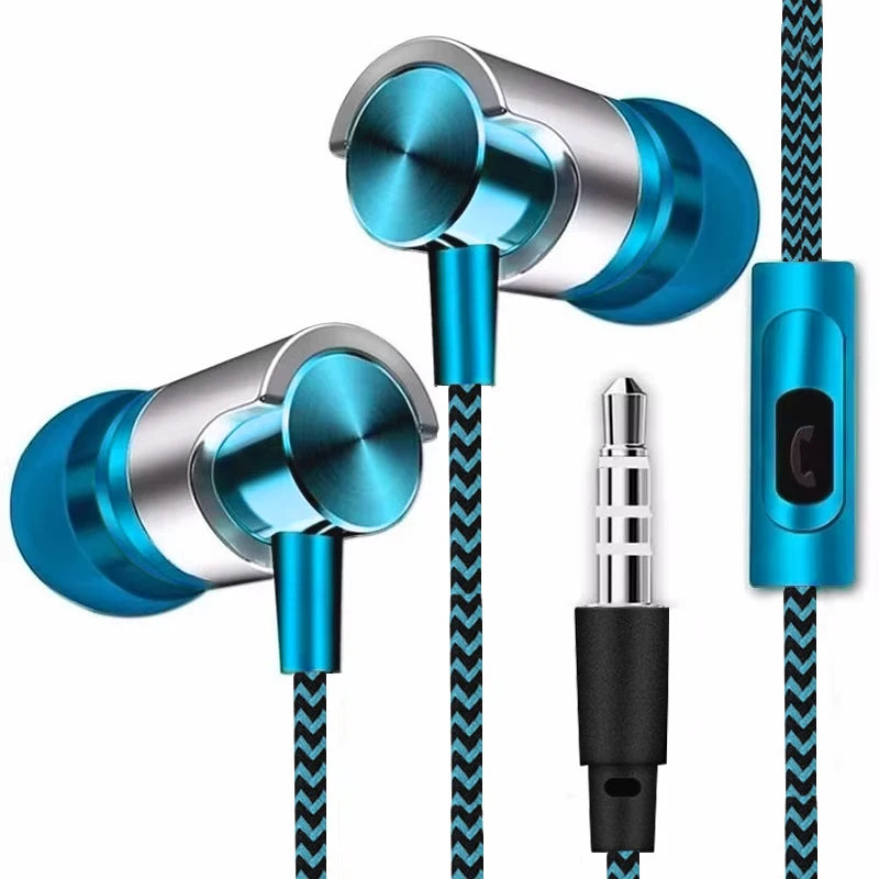 3.5mm Wired In-Ear Earphones Noise Cancellation HiFi Stereo Sports Gaming Music Headphones With Mic Headset For Phone MP3 MP4