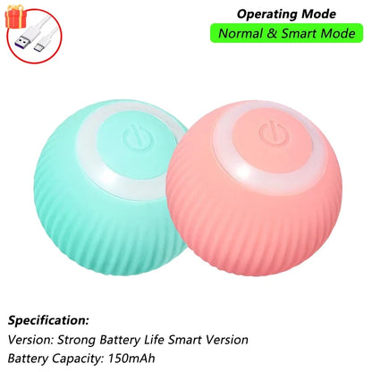 iLMH 1/2 PCS Cat Interactive Ball Toy Automatic Rolling Ball Faux Tail Rechargeable Smart Pet Electric Toy Pet Toy Imitate Mouse
