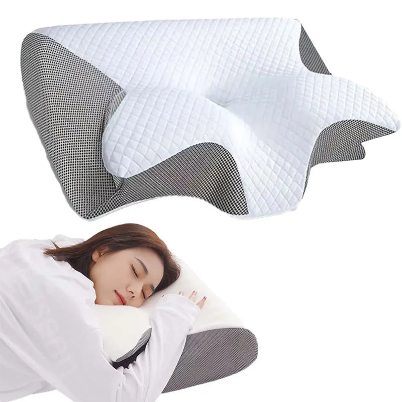 Sleep Memory Pillow Butterfly Memory Foam Neck Pillows Contoured Sleep For Neck Pain Relief Stomach Support Comfortable Pillow
