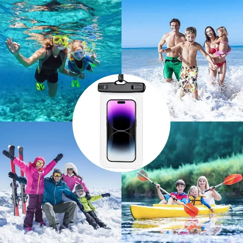 Universal Waterproof Phone Case for Swimming - Underwater Protector Pouch Cover Compatible with iPhone 11 12 13 14 15 16 pro Ser