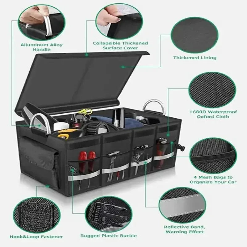 Big Capacity Car Storage Box Car Trunk Organizer Eco-Friendly Super Durable Collapsible Cargo Storage Tool Auto Trucks Trunk Box