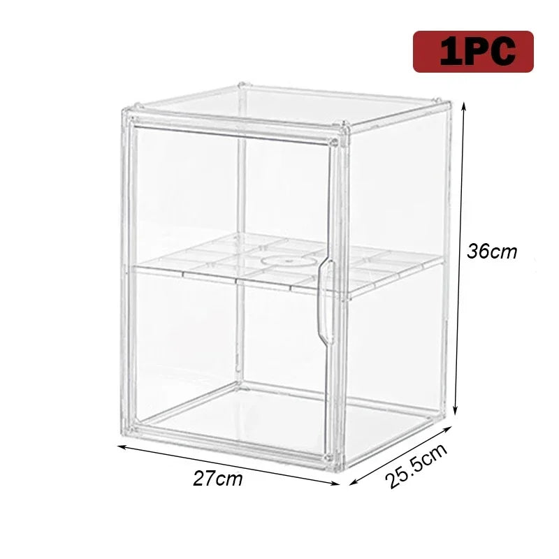 Transparent Storage Box Organizer Bookshelf Album CD Desktop Dustproof Display Cabinet Figures Acrylic Box Blind Box Showcase