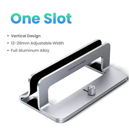 UGREEN Vertical Laptop Stand Holder Foldable Aluminum Notebook Stand Laptop Tablet Stand Support For Macbook Air Pro PC 17 inch