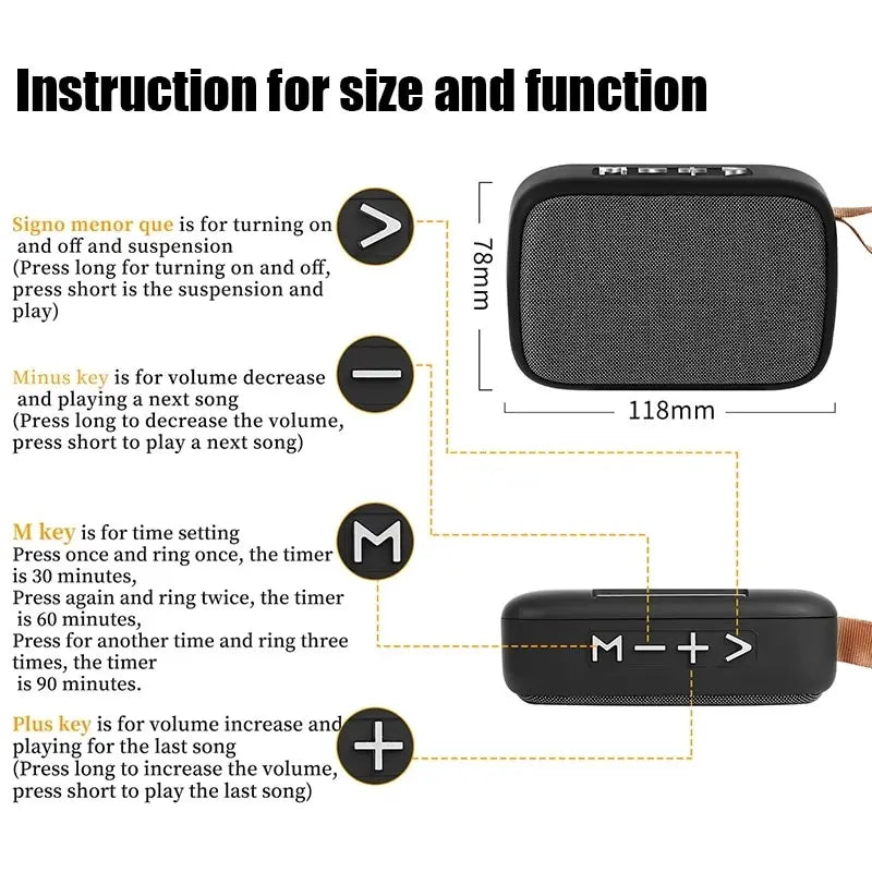 Portable Speakers Outdoor Bluetooth 5.0 Mini Oxford Loudspeaker Wireless Column 3D Stereo Music Player Surround Hifi Sound Box