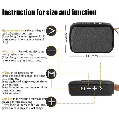 Portable Speakers Outdoor Bluetooth 5.0 Mini Oxford Loudspeaker Wireless Column 3D Stereo Music Player Surround Hifi Sound Box