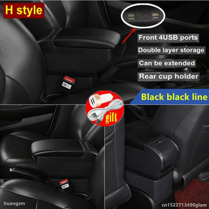For Suzuki Vitara Armrest Box Double Layer Car Armrest Box Central Storage Box Interior Dedicated Retrofit Car Accessories
