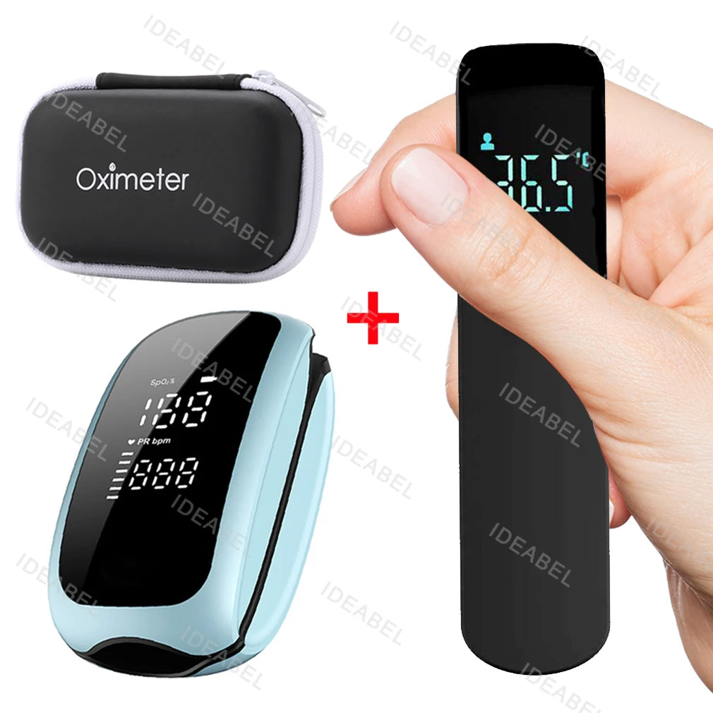 Rechargeable Medical Oximeter Strap Lanyard Fingertip Pulse Oximeter Blood Oxygen Saturation Monitor Digital LED Display Child