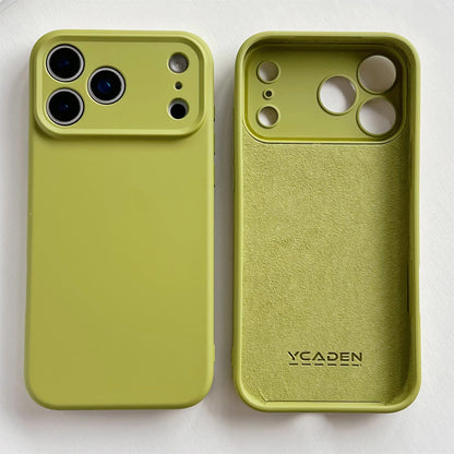 Shockproof Bumper For iPhone 17 Air New For iPhone 17 Pro Max Case For Apple iPhone 17 Pro Cover Yellow Liquid Silicone Rubber