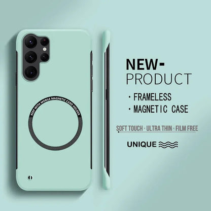 Ultra Thin Hard PC Magnetic Frameless Phone Case For Samsung Galaxy S25 S24 S23 S22 S21 S20 FE Plus Ultra PC Matte Protect Cover