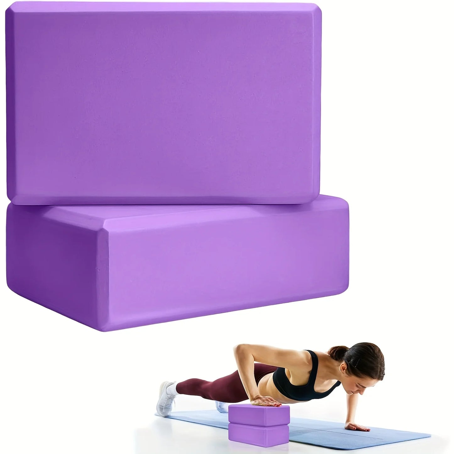 1/2PCS Gym Foam Brick Training Exercise Fitness Equipment Dance Yoga Auxiliary Tool Stretching Body Shaping EVA Yoga Blocks