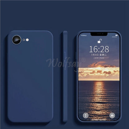For iPhone 16e Case Liquid Silicone Plain Rubber Funda Phone Protector Case For iPhone 17e Cover For iPhone 17 e 16 E SE 4 Case