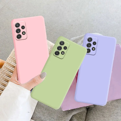 Liquid Silicone Case for Samsung Galaxy A52 A72 A13 A23 A33 A53 A73 A04 A04E A14 A15 A24 A25 A34 A35 A55 A54 A22 A32 5G Cover