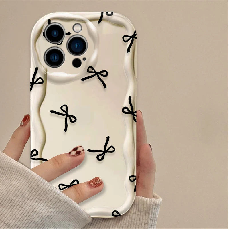 Bowknot Heart iPhone Case – Shockproof Silicone Cover