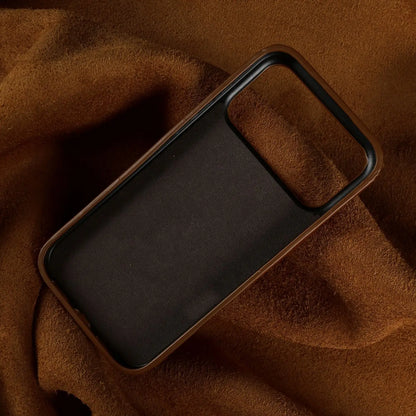 Vintage Oil Wax Full Covered Genuine Leather Case For Iphone 17 Pro Max 16 15 14 13 12 11 for Magsafe Magnetic Phone Cover Cases