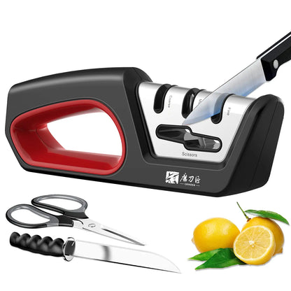 4-in-1 Kitchen Knife & Scissors Sharpener