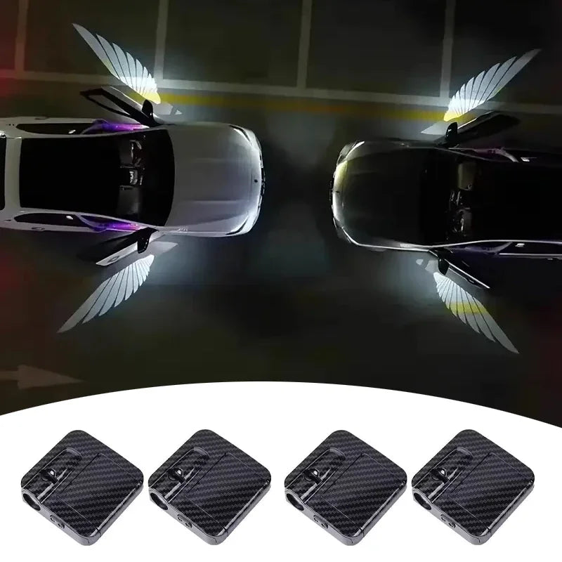 Wireless HD Laser Car Door Projector - 2/4pcs, Auto Accessory, No Wiring Required, Battery-Powered,  for Easy Night Entry