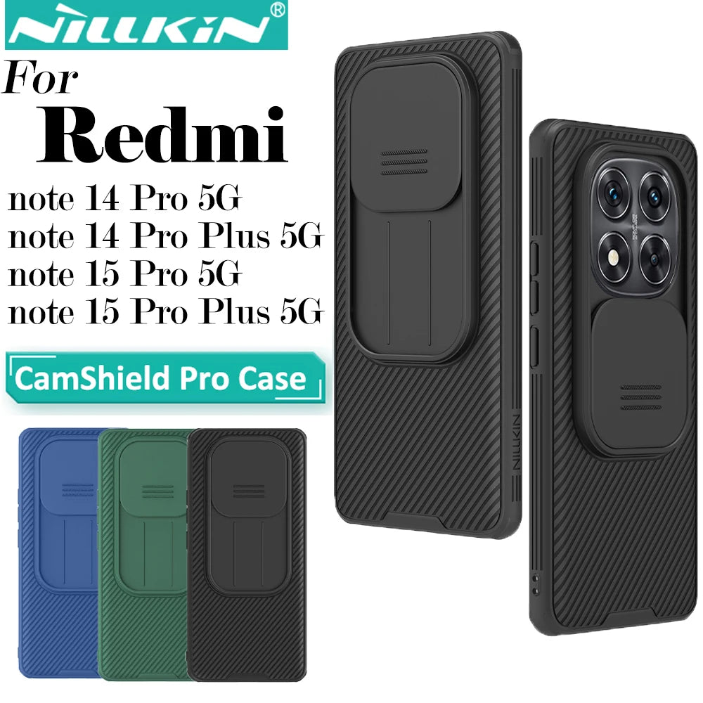 Nillkin for Xiaomi Redmi Note 15 Pro Plus Note 14 Pro Plus 5G CamShield Pro Slide Camera Cover Shockproof Protector Phone Case