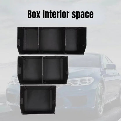 Car Trunk Organizer Organizers And Storage Suv Faux Leather Foldable Trunk Multi-Compartment Adjustable Auto Grocery Storage Box