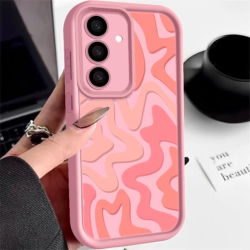 Striped Pattern Phone Case For Samsung Galaxy A57 A27 A37 A56 A16 A17 A36 A26 A55 A54 A15 S26 S25 S24 S23 S22 Ultra S25 FE Cover