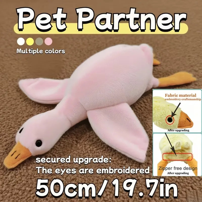 50cm Soft Colorful Duck Plush Toy for Cats Dogs Relax Pet Companion Anxiety-Relieving Dog Buddy Energy Release Gift for Pets