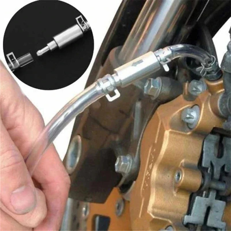 Special Bleeder Hose Kit for Car Clutch & Brake - Hydraulic One Way Valve Tube Bleeding Tool with Replacement Adapter