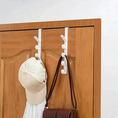 Over-the-Door 5-Hook Rack – Clothes, Bags & Hat Organizer