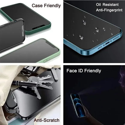 1-5PCS Anti-Spy Glass for iPhone 15 14 13 12 11 Pro Max Mini X XS XR 7 8 Plus Privacy Screen Protector For iPhone 17 16 17Air