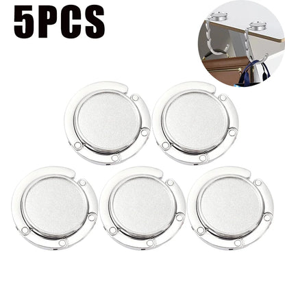 Stylish Round Bag Hook Foldable Purse Hanger for Tables Handbags Wallets Durable Portable Design Keeps Bags Clean Organized