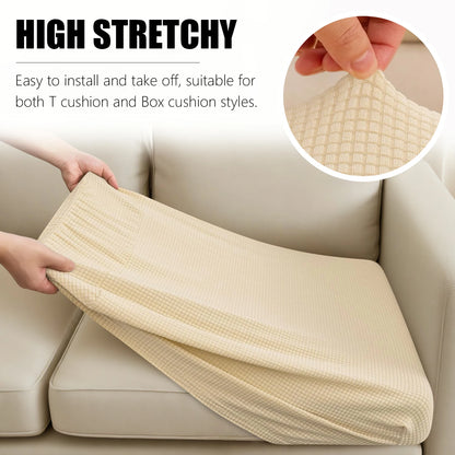 1 2 3 4 Seat Sofa Cushion Cover Back Combination Kit Cover Living Room Waterproof Jacquard Slipcover Couch Seat Protector Case