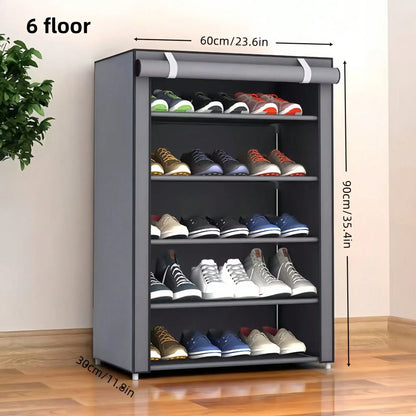 6th/8th/10th Floor Non-Woven Fabric Shoe Rack, Entrance Door Shoe Rack, Multi-Functional Storage Rack. The First Floor Can Hold Three Pairs Of Shoes. Suitable For Entrance, Living Room, Bedroom Or Coat Rack. Valentine's Day G