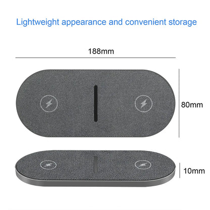 40W Wireless Charger for iPhone 15 14 13 12 11 Pro XS AirPods Pro Dual 20W 2 in 1 Fast Charging Dock Station For Samsung S23 S24