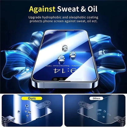 3Pcs Tempered Glass for iPhone 14 13 12 11 15 16 17 Pro Max Mini Screen Protectors for iPhone Air XR XS MAX 7 8 Plus 16e Glass