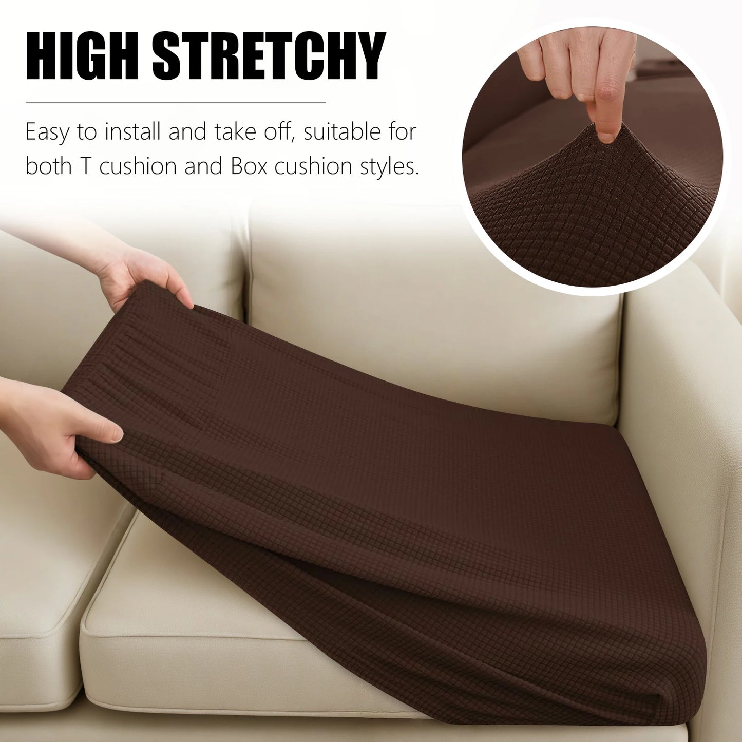 1 2 3 4 Seat Sofa Cushion Cover Back Combination Kit Cover Living Room Waterproof Jacquard Slipcover Couch Seat Protector Case