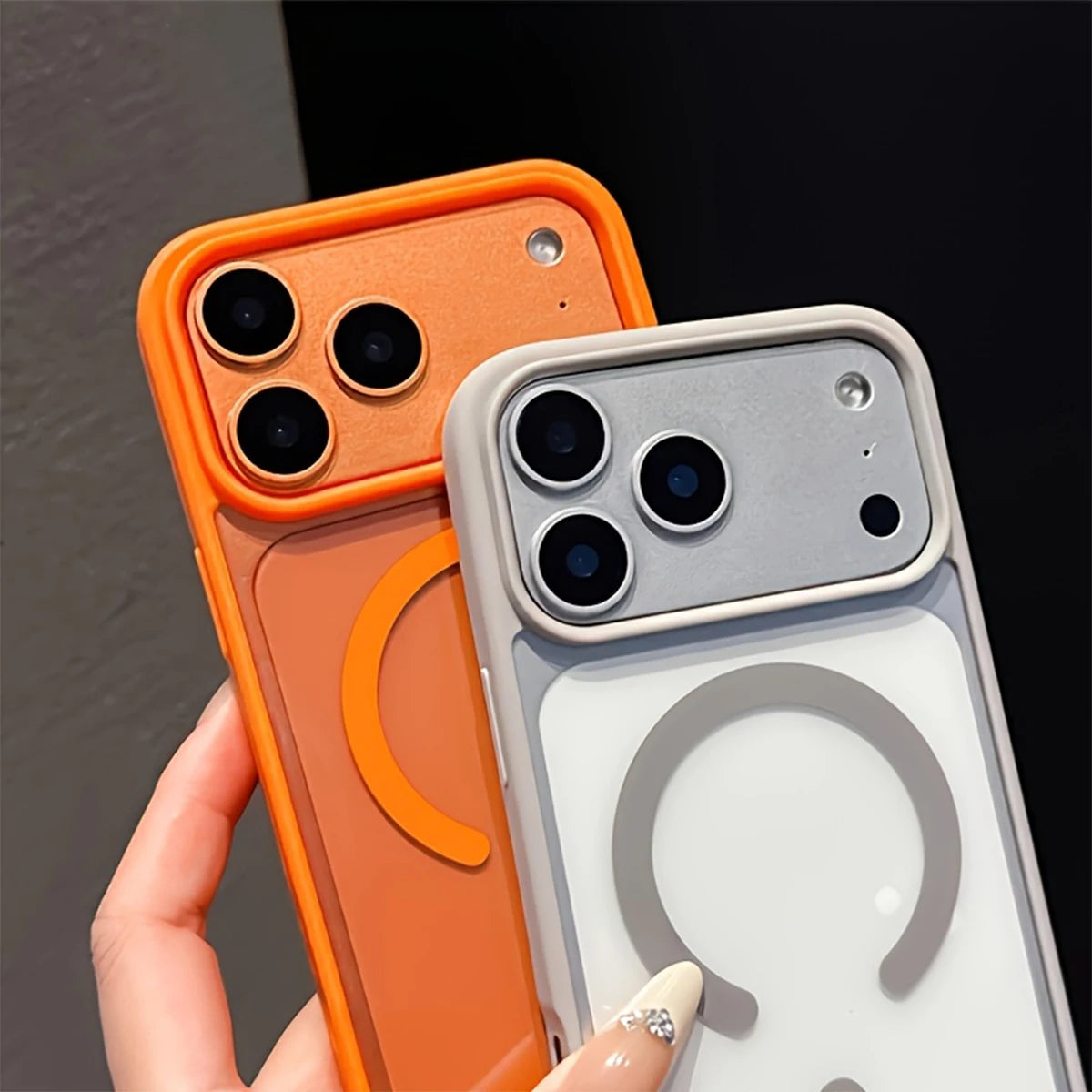 Clear Magnetic Phone Case With Soft-Touch Shockproof Bumper, Acrylic Transparent Back Cover, Raised Camera Protection, Wireless Charging, For iPhone 17 Pro Max/17 Air/16/15/14/13/12/11/XS/X Series