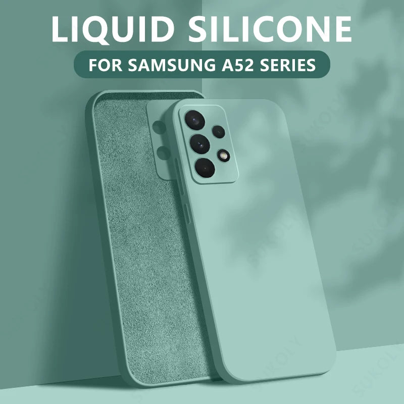 Liquid Silicone Case For Samsung Galaxy S24 S25 FE S26 S23 S22 Ultra Plus S25 Edge A57 A37 A56 A17 A16 A36 A54 A55 5G Soft Cover