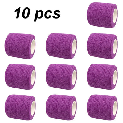 12/10pcs Colorful Sport Self Adhesive Elastic Bandage Wrap Tape Elastoplast For Knee Pad Finger Ankle Palm Aid Kit Pet Tool Warm