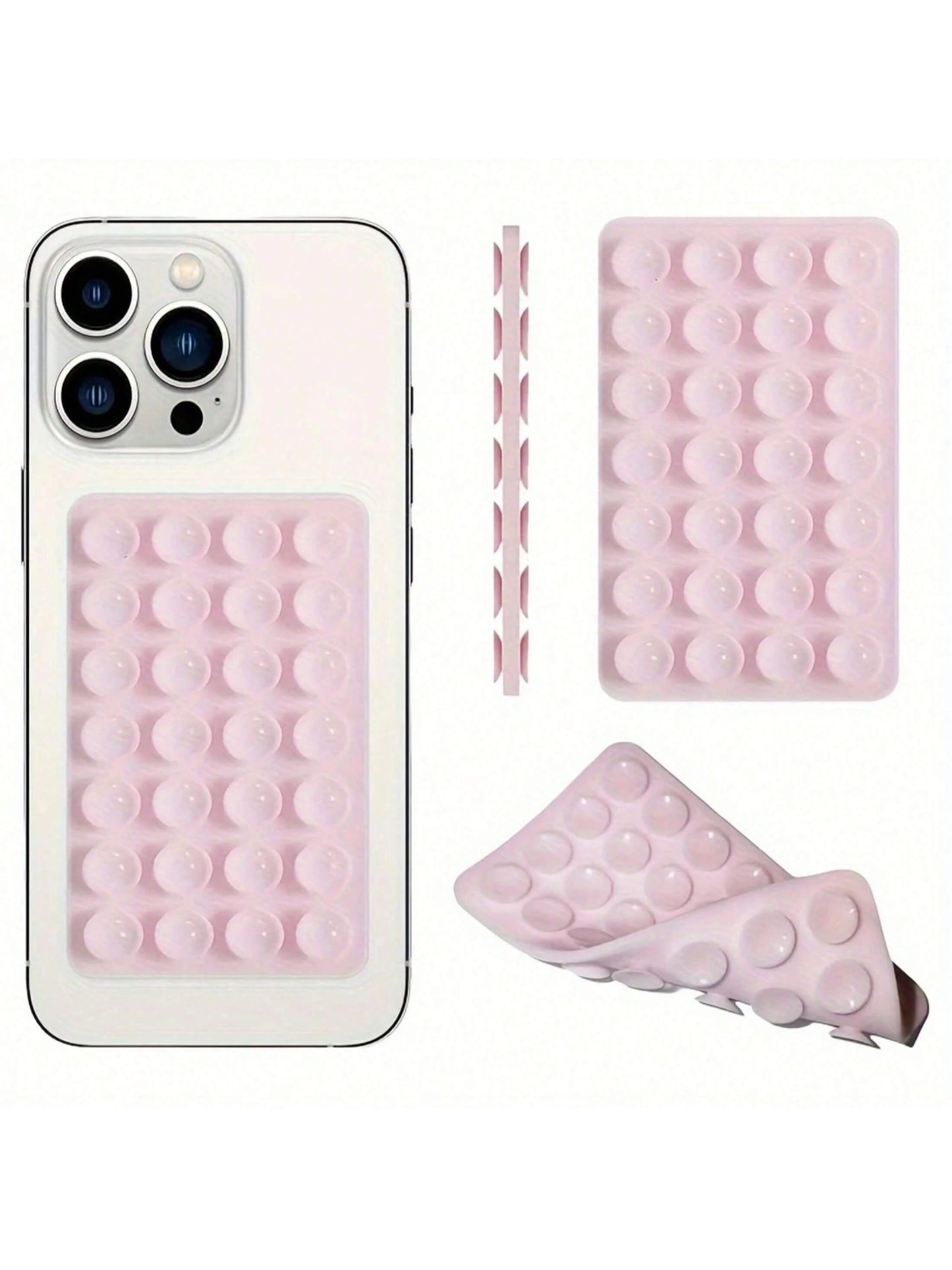 Double-Sided Silicone Suction Cup Phone Holder 28 Pads Universal Stand for Tablet & Charger