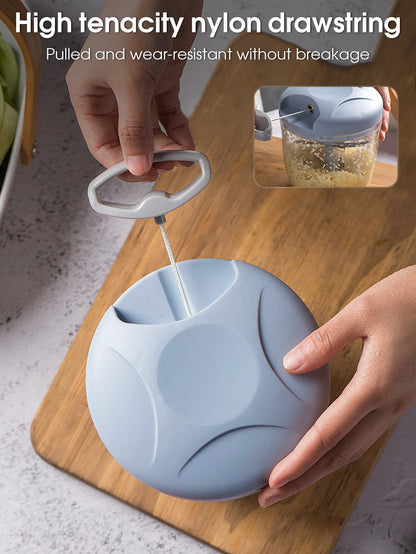 500/900ML Garlic Chopper Manual Rotate Vegetable Cutter Chopper Slicer Fruit Garlic Crusher Kitchen Gadget Blenders Meat Grinder