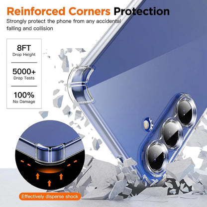 Shockproof Silicone Case For Samsung Galaxy S26 S25 S24 S23 S21 FE S22 Ultra Plus 5G Clear Ultra Thin Soft Cover S25 Edge Shell