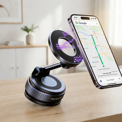 Yanace MagSafe Car Phone Mount, Ultra-Stable Magnetic Holder, 360° Rotation for iPhone Android Sleek Minimalist Dashboard Stand
