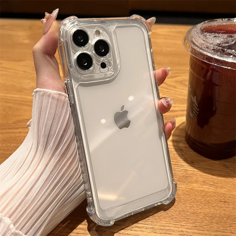 Clear Shockproof iPhone Case — Transparent Bumper Cover